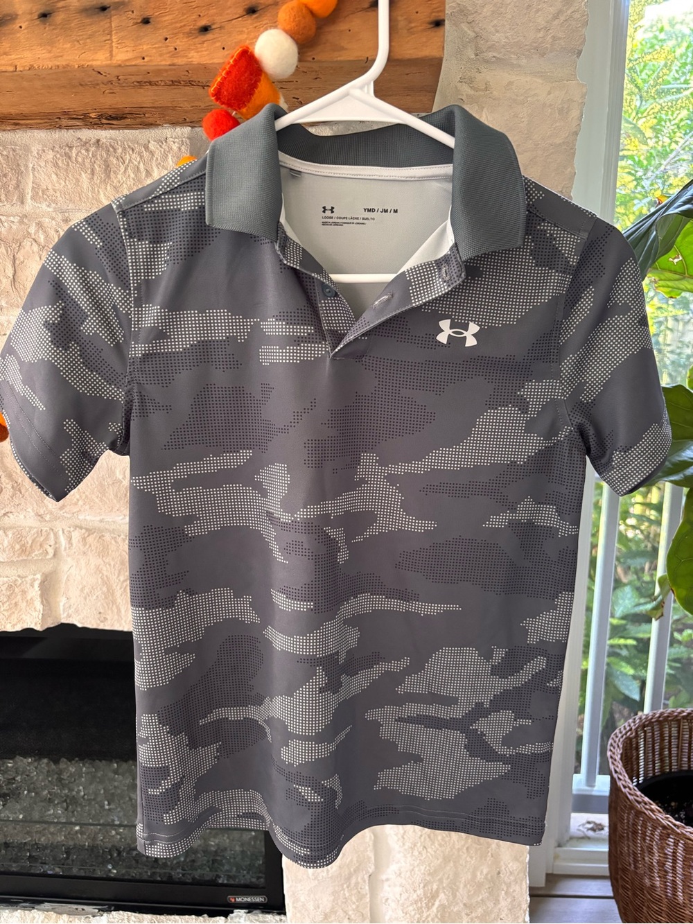 Under Armour Gray Camo Performance Polo